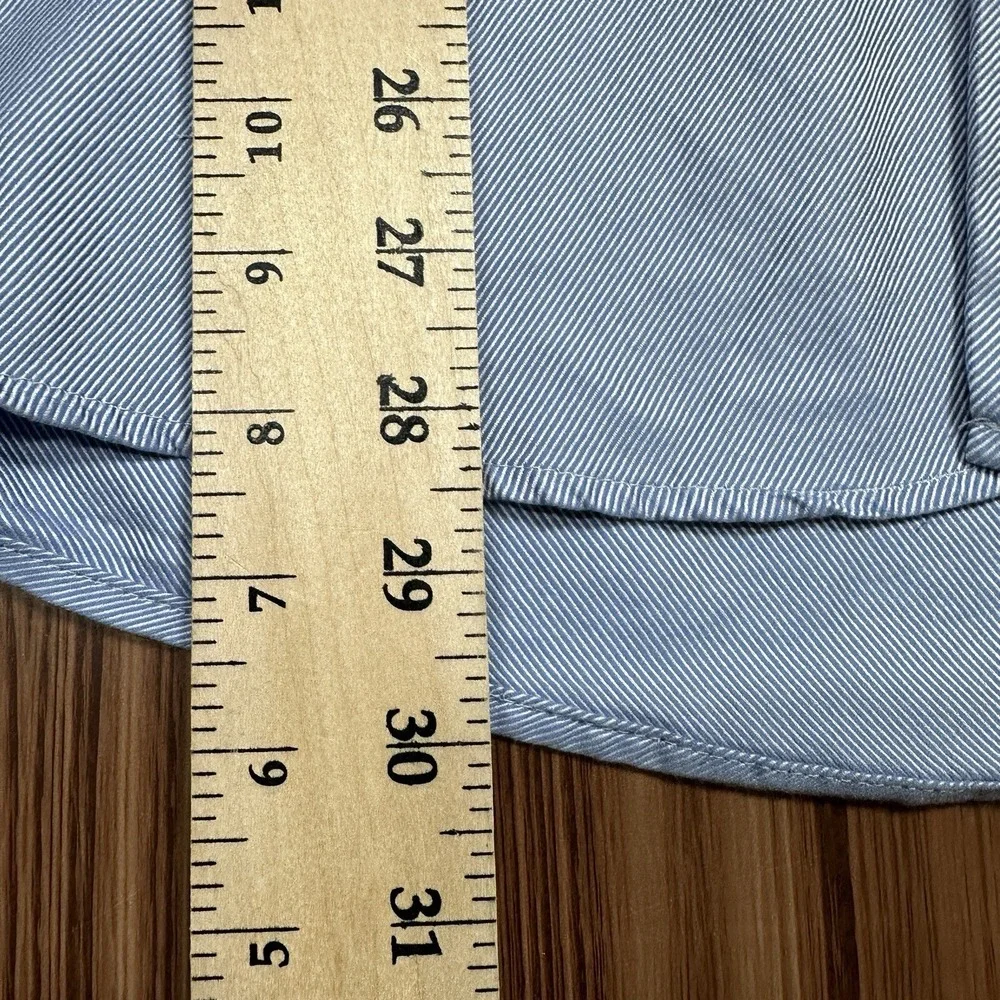 Peter Millar Dress  Shirt Mens Size 15.5 R Light Blue Long Sleeve